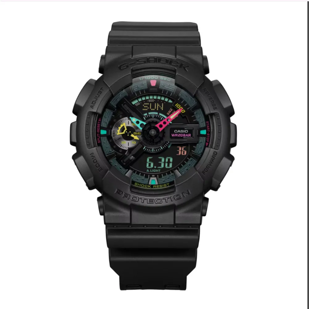   G-Shock Digital-Analogue Black Resin Strap Men Watch GA-110MF-1ADR