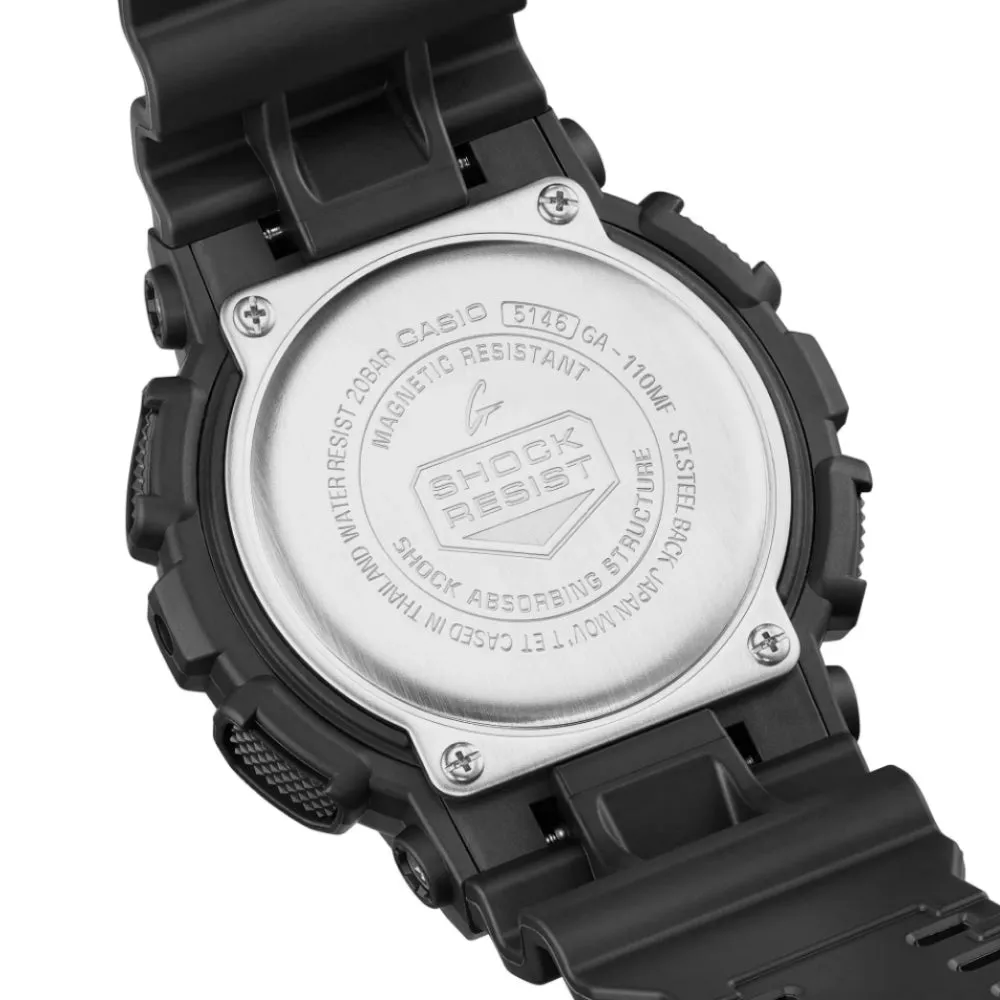   G-Shock Digital-Analogue Black Resin Strap Men Watch GA-110MF-1ADR
