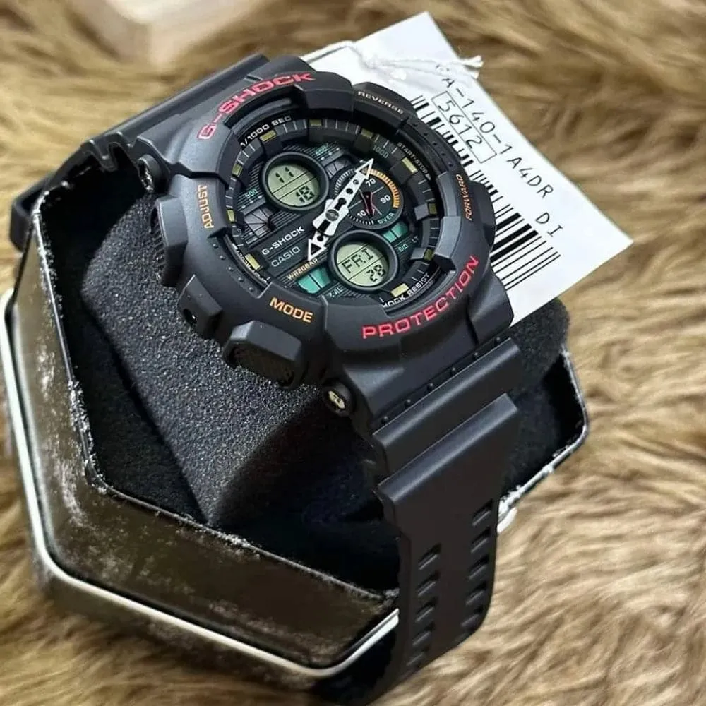   G-Shock Digital-Analogue Black Resin Strap Men Watch GA-140-1A4DR-P