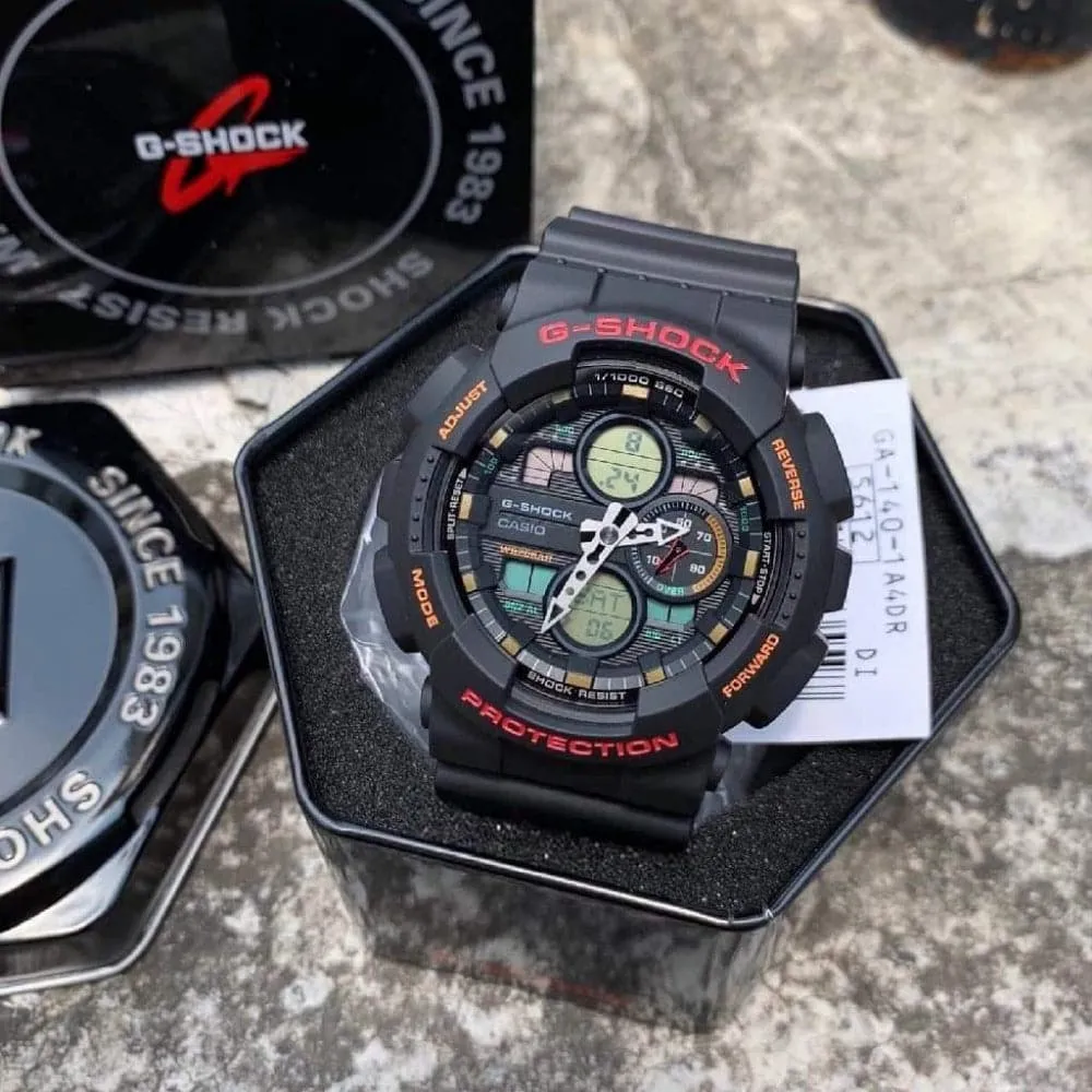   G-Shock Digital-Analogue Black Resin Strap Men Watch GA-140-1A4DR-P