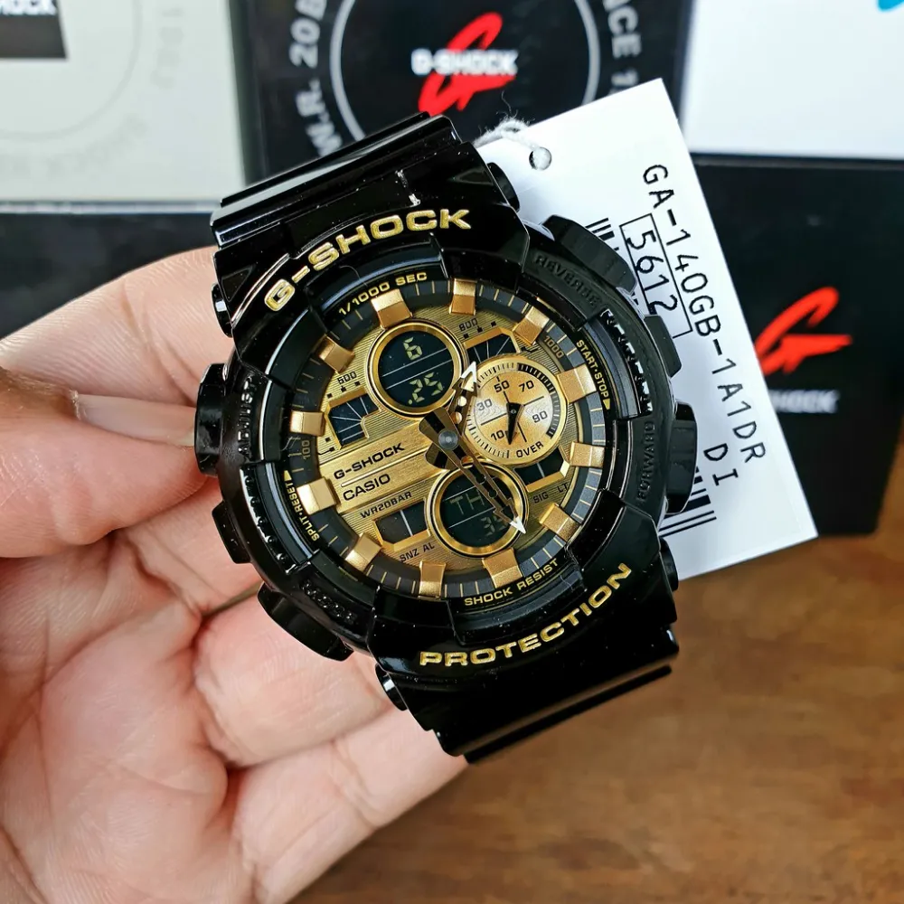   G-Shock Digital-Analogue Black Resin Strap Men Watch GA-140GB-1A1DR-P