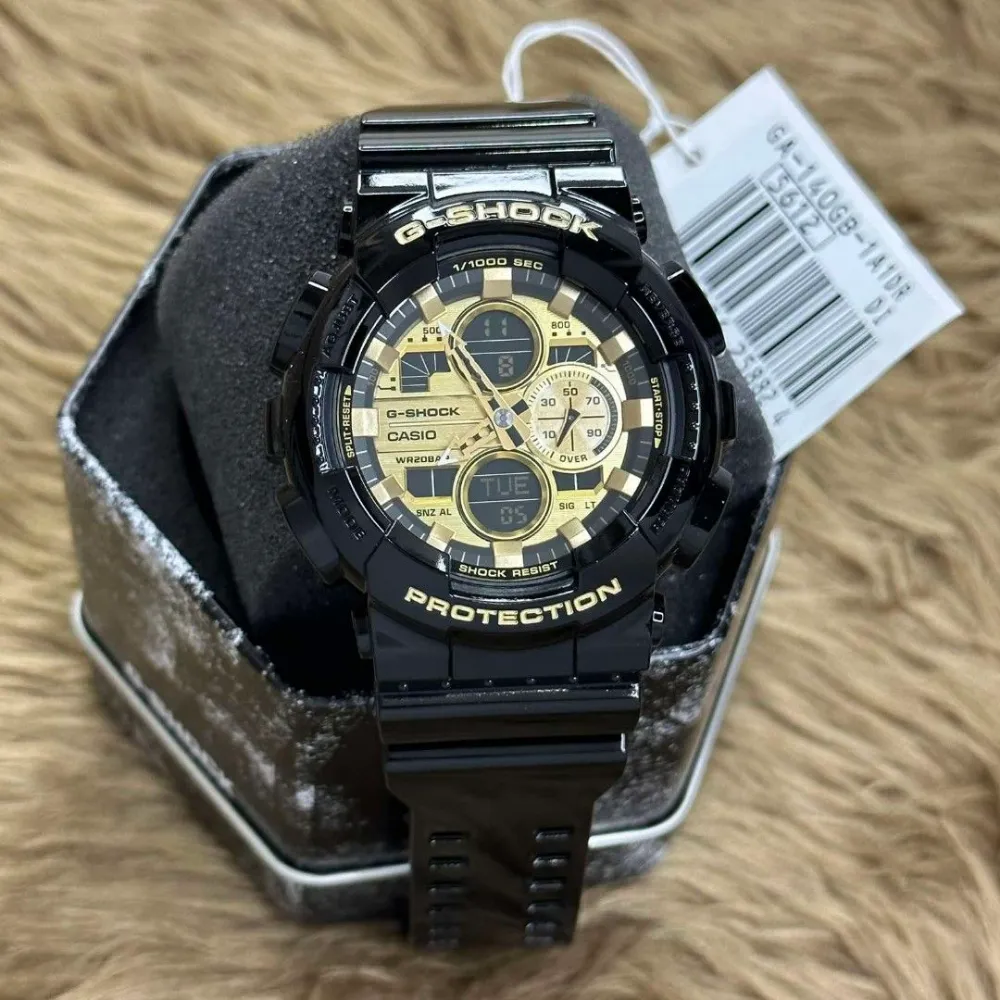   G-Shock Digital-Analogue Black Resin Strap Men Watch GA-140GB-1A1DR-P