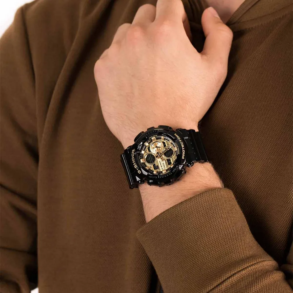   G-Shock Digital-Analogue Black Resin Strap Men Watch GA-140GB-1A1DR-P
