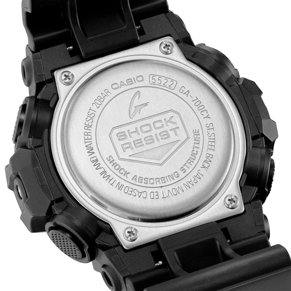   G-Shock Digital-Analogue Black Resin Strap Men Watch GA-700CY-1ADR