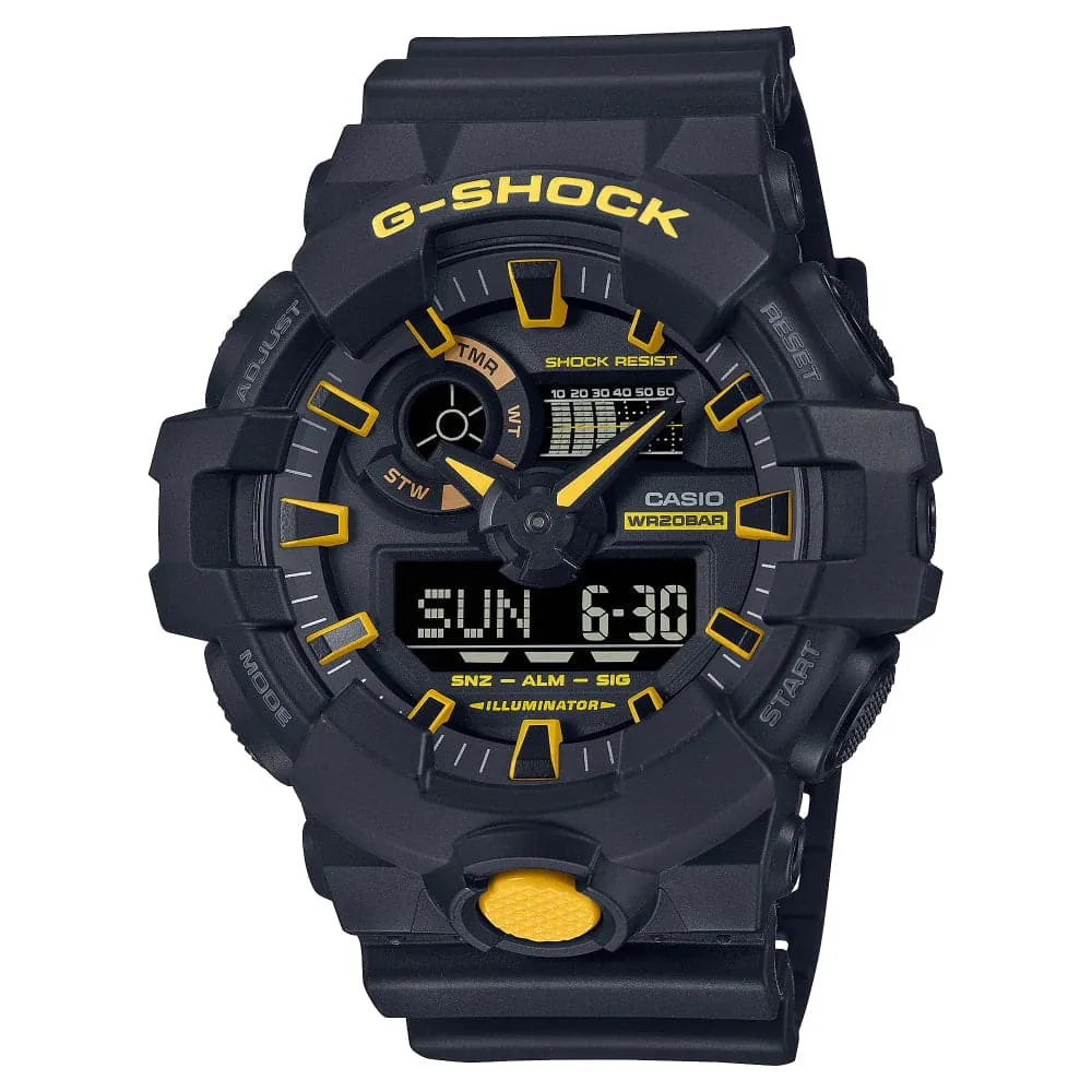 Casio G-Shock Digital-Analogue Black Resin Strap Men Watch GA-700CY-1ADR 