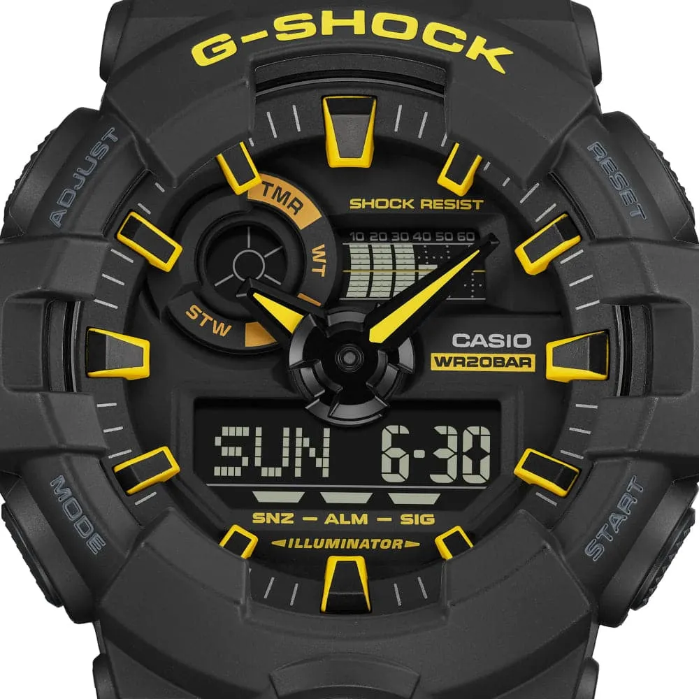   G-Shock Digital-Analogue Black Resin Strap Men Watch GA-700CY-1ADR