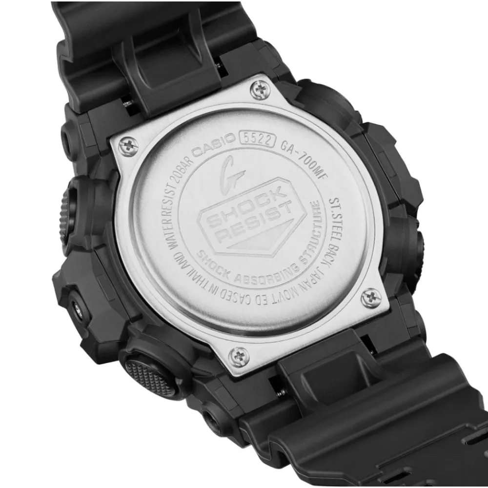   G-Shock Digital-Analogue Black Resin Strap Men Watch GA-700MF-1ADR