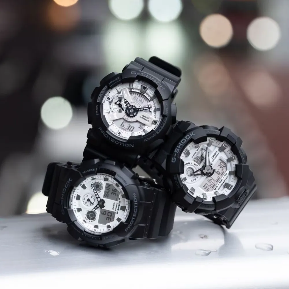   G-Shock Digital-Analogue Black Resin Strap Men Watch GA-700WD-1ADR