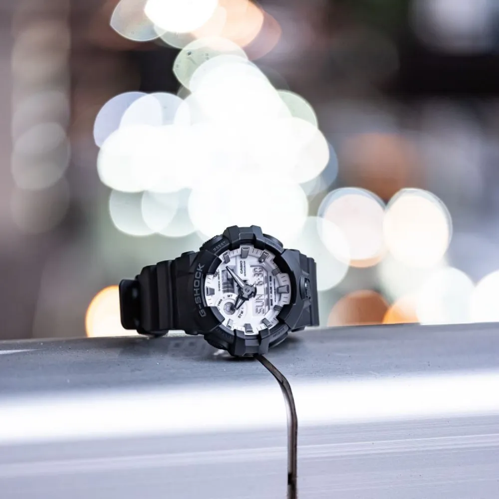   G-Shock Digital-Analogue Black Resin Strap Men Watch GA-700WD-1ADR
