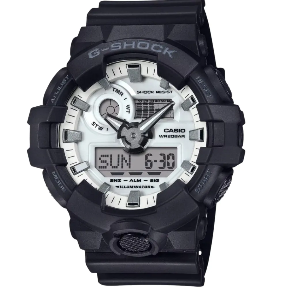 Casio G-Shock Digital-Analogue Black Resin Strap Men Watch GA-700WD-1ADR 