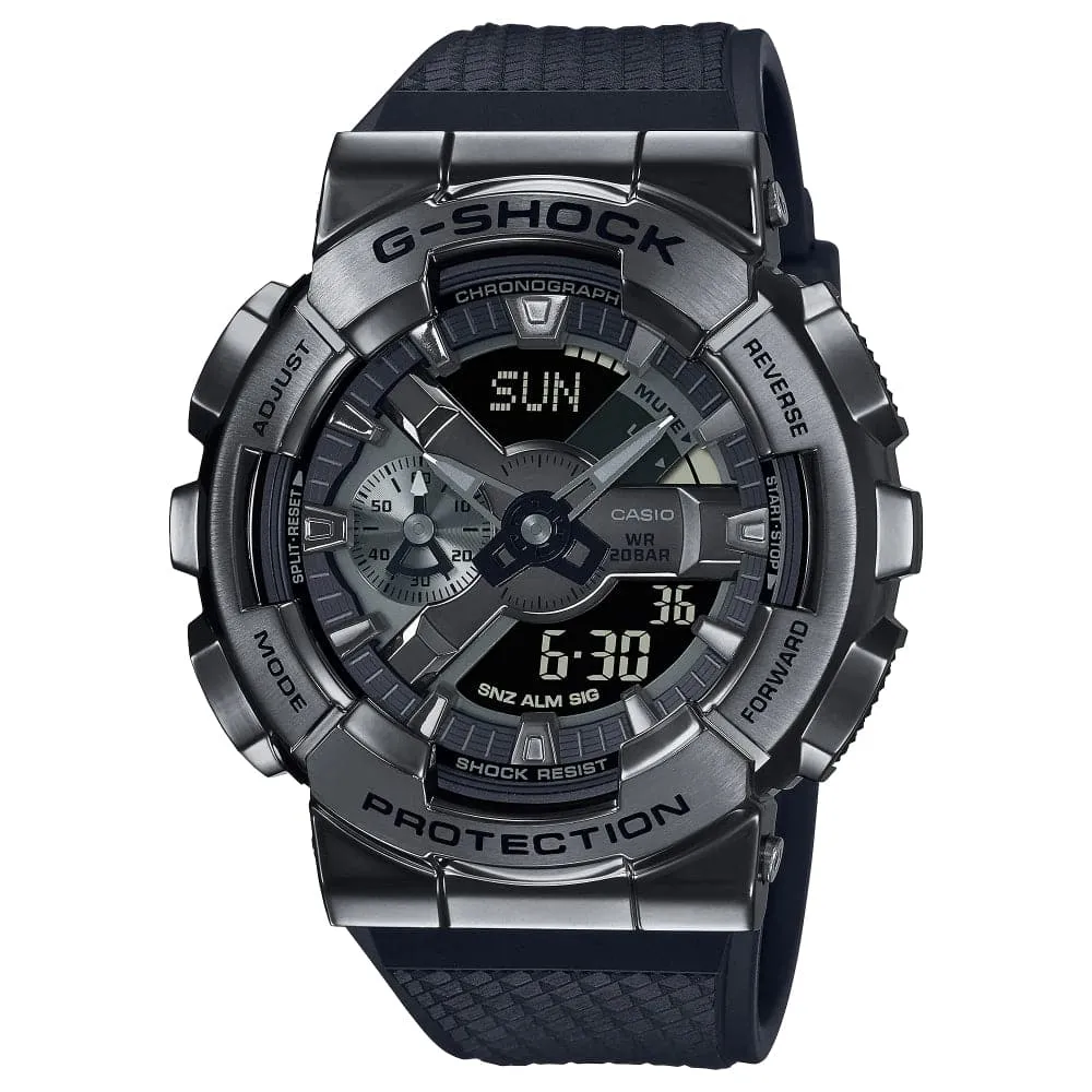 Casio G-Shock Digital-Analogue Black Resin Strap Men Watch GM-110BB-1ADR 