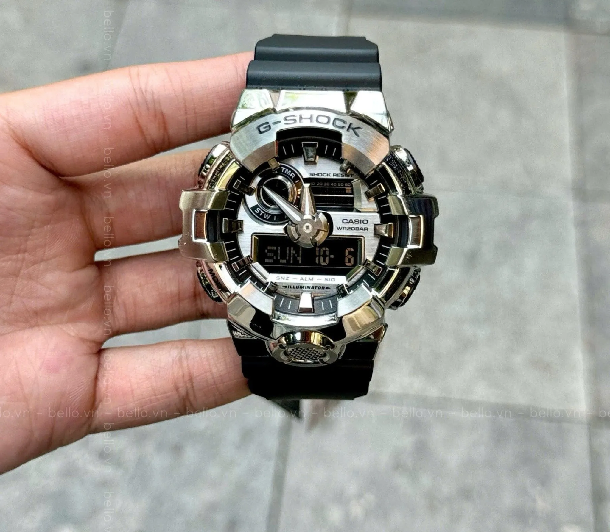   G-Shock Digital-Analogue Black Resin Strap Men Watch GM-700-1ADR