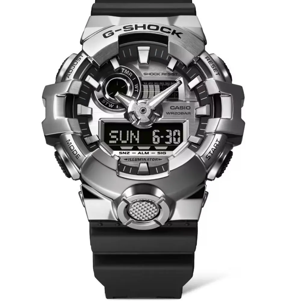   G-Shock Digital-Analogue Black Resin Strap Men Watch GM-700-1ADR