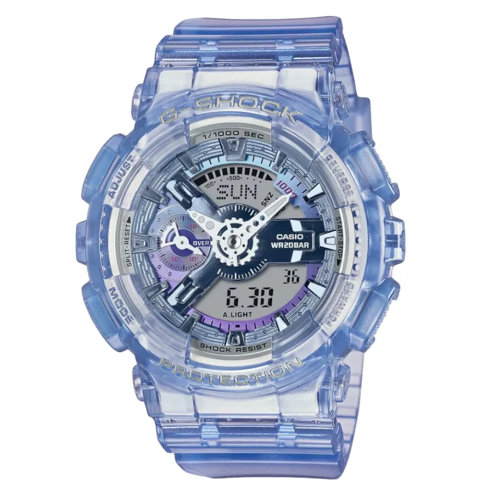 Casio G-Shock Digital-Analogue Blue Resin Strap Women Watch GMA-S110VW-6ADR-P 