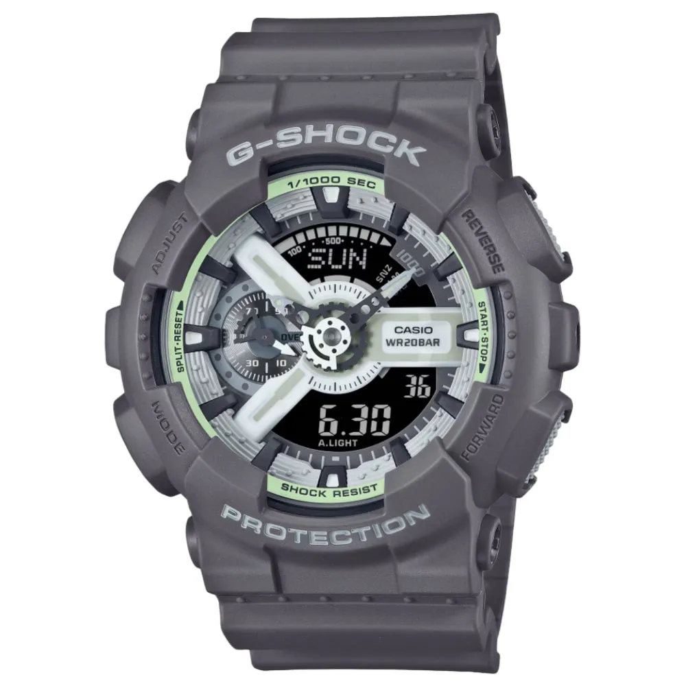 Casio G-Shock Digital-Analogue Gray Resin Strap Men Watch GA-110HD-8ADR 