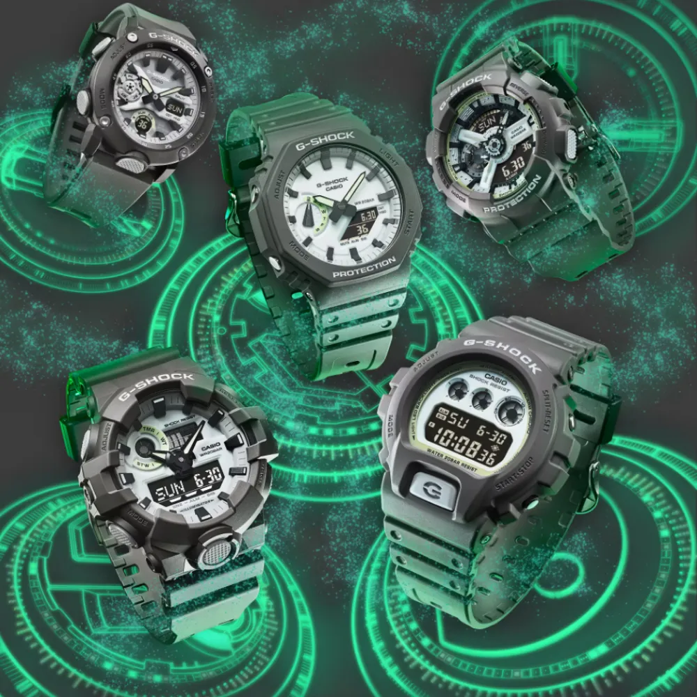   G-Shock Digital-Analogue Gray Resin Strap Men Watch GA-2000HD-8ADR