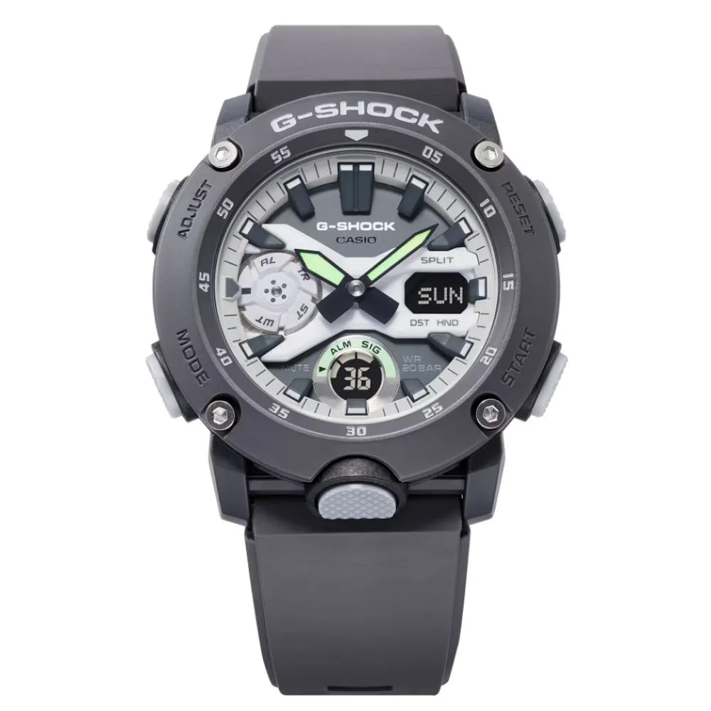   G-Shock Digital-Analogue Gray Resin Strap Men Watch GA-2000HD-8ADR