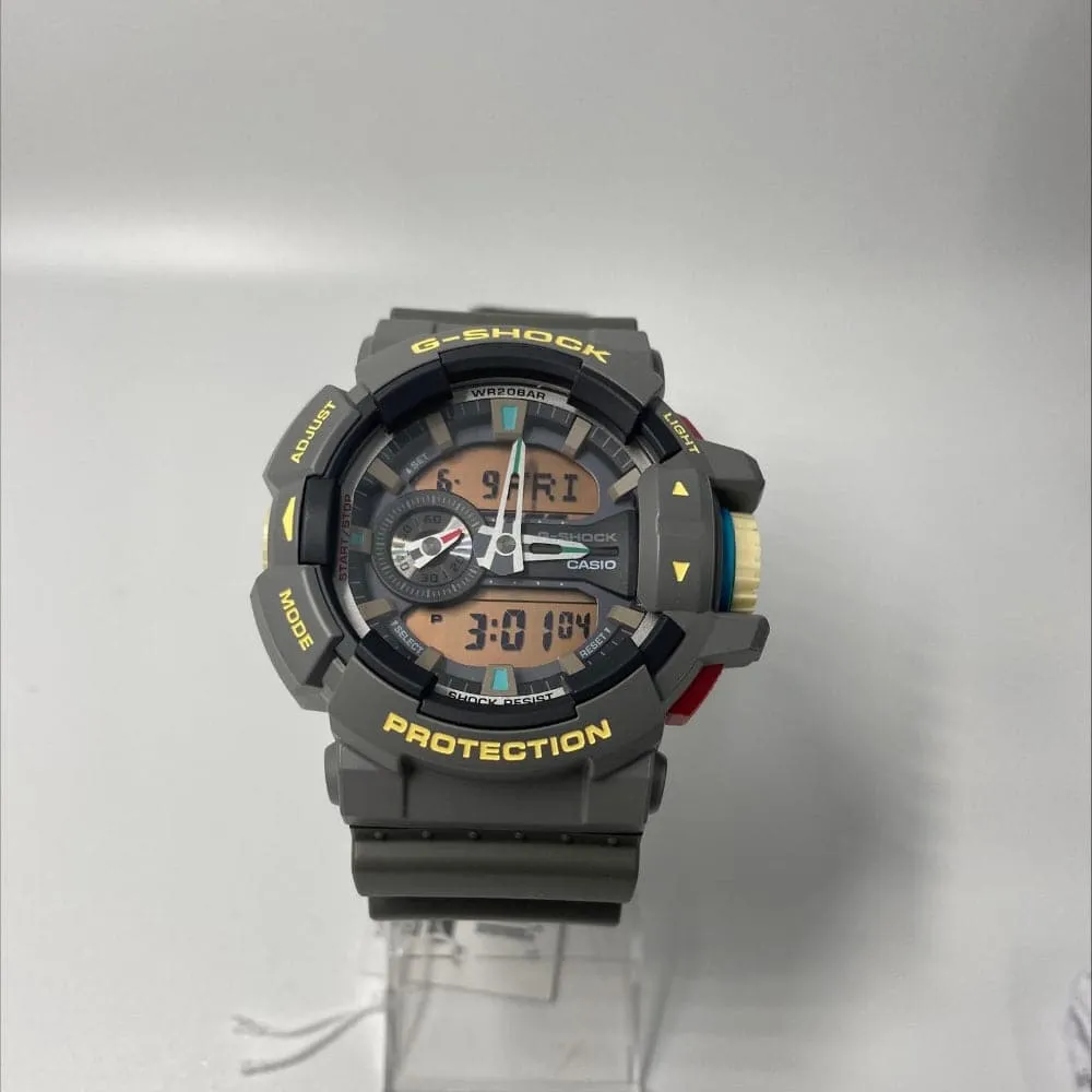   G-Shock Digital-Analogue Gray Resin Strap Men Watch GA-400PC-8ADR