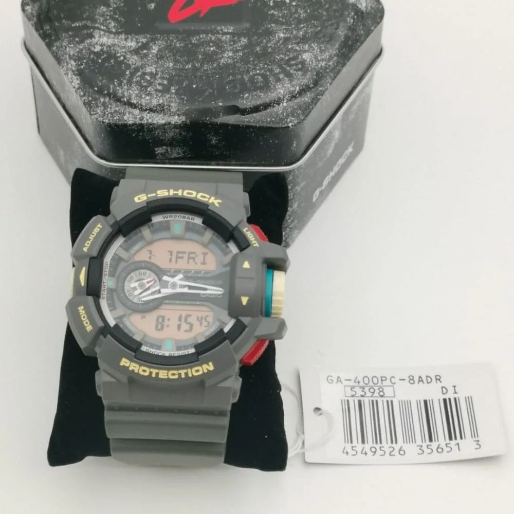   G-Shock Digital-Analogue Gray Resin Strap Men Watch GA-400PC-8ADR