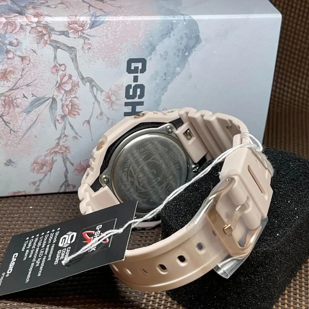   G-Shock Digital-Analogue Pink Resin Strap Women Watch GA-2110SL-4A7DR-P