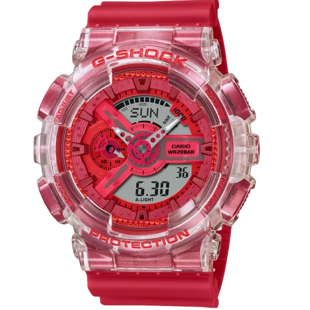 Casio G-Shock Digital-Analogue Red Resin Strap Men Watch GA-110GL-4ADR 
