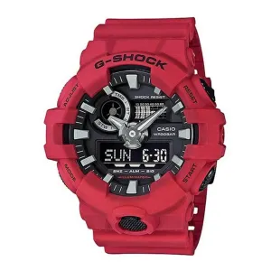 Casio G-Shock Digital-Analogue Red Resin Strap Unisex Watch GA-700-4ADR-P 