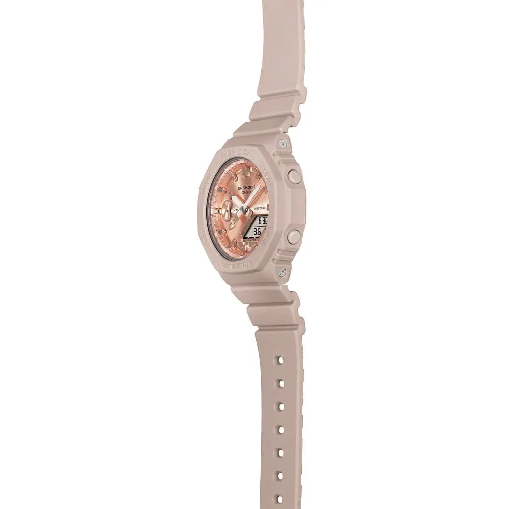   G-Shock Digital-Analogue Rose Gold Resin Strap Men Watch GMA-S2100MD-4ADR-P