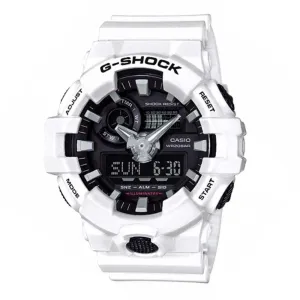 Casio G-Shock Digital-Analogue White Resin Strap Men Watch GA-700-7ADR-P 