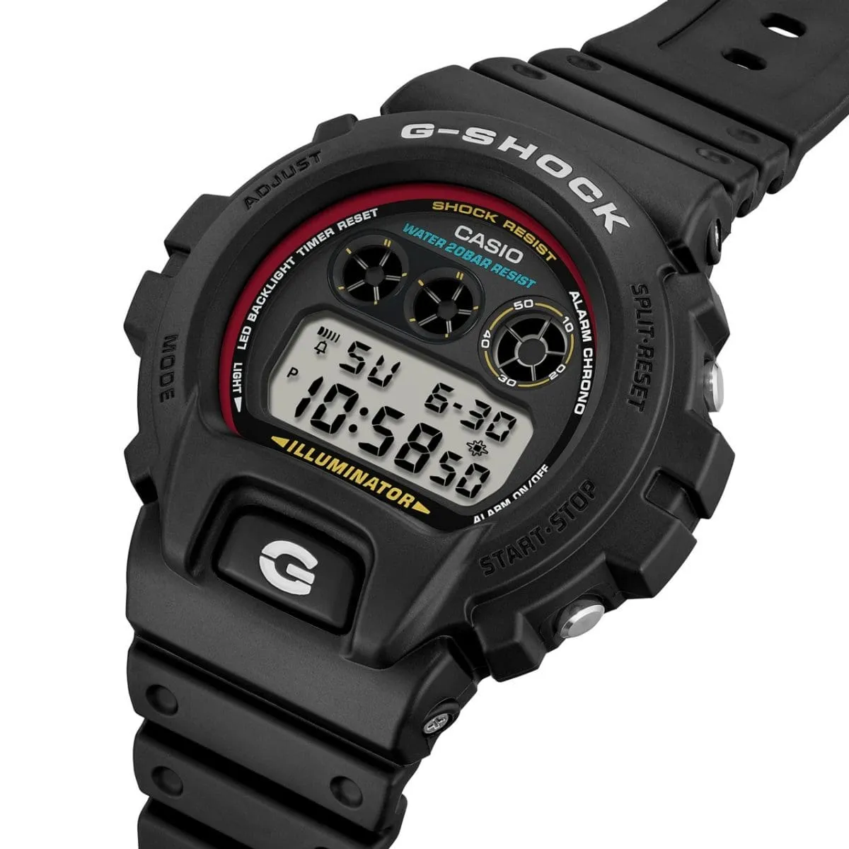   G-SHOCK DIGITAL BLACK AND RED WATCH DW-6900RL-1DR-P