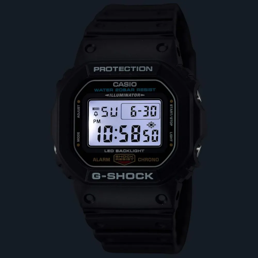   G-Shock Digital Black Resin Strap Men Watch DW-5600UE-1DR-P