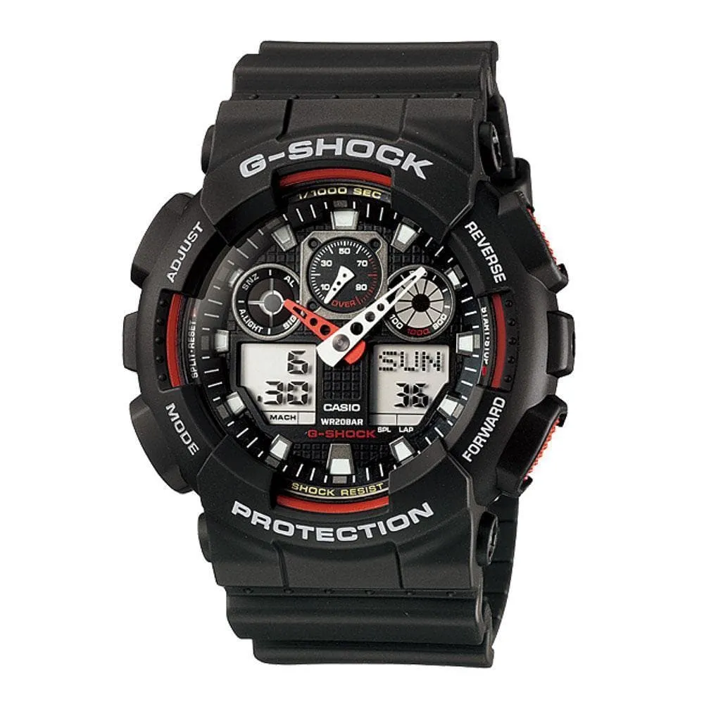 Casio G-Shock Digital Black Resin Strap Men Watch GA-100-1A4DR-P 
