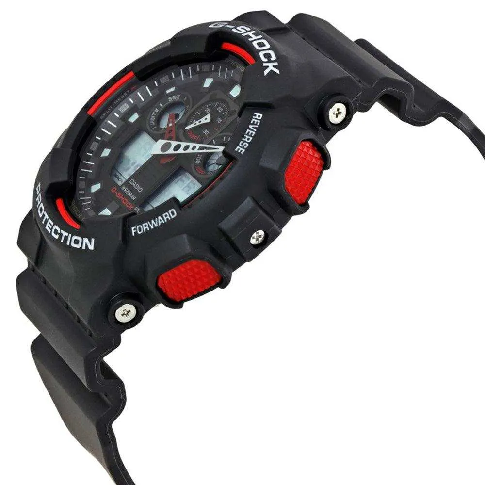   G-Shock Digital Black Resin Strap Men Watch GA-100-1A4DR-P