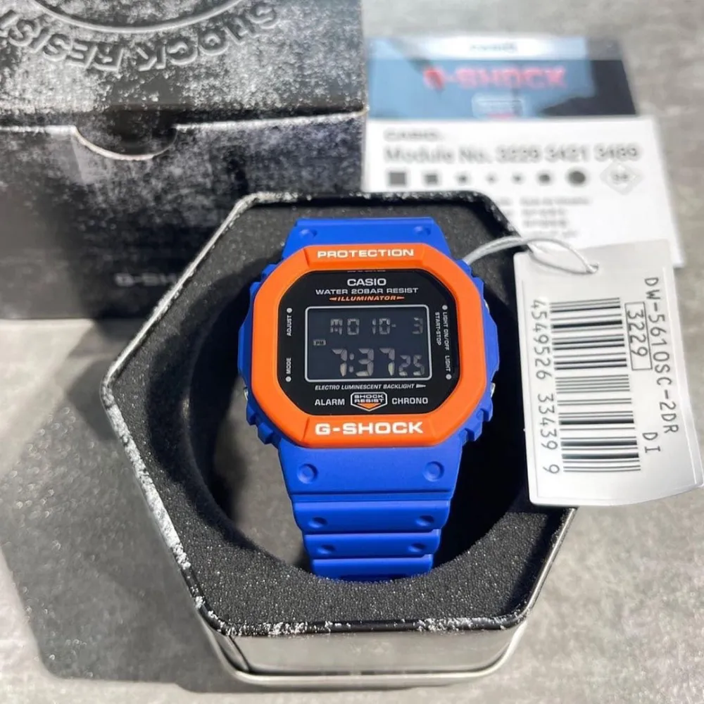   G-Shock Digital Blue Resin Strap Men Watch DW-5610SC-2DR-P