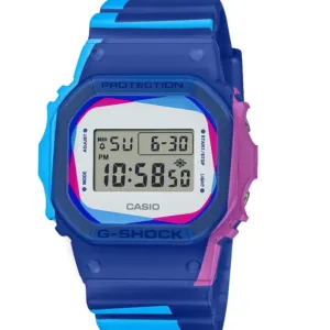 Casio G-Shock Digital Blue Resin Strap Men Watch DWE-5600PR-2DR-P 