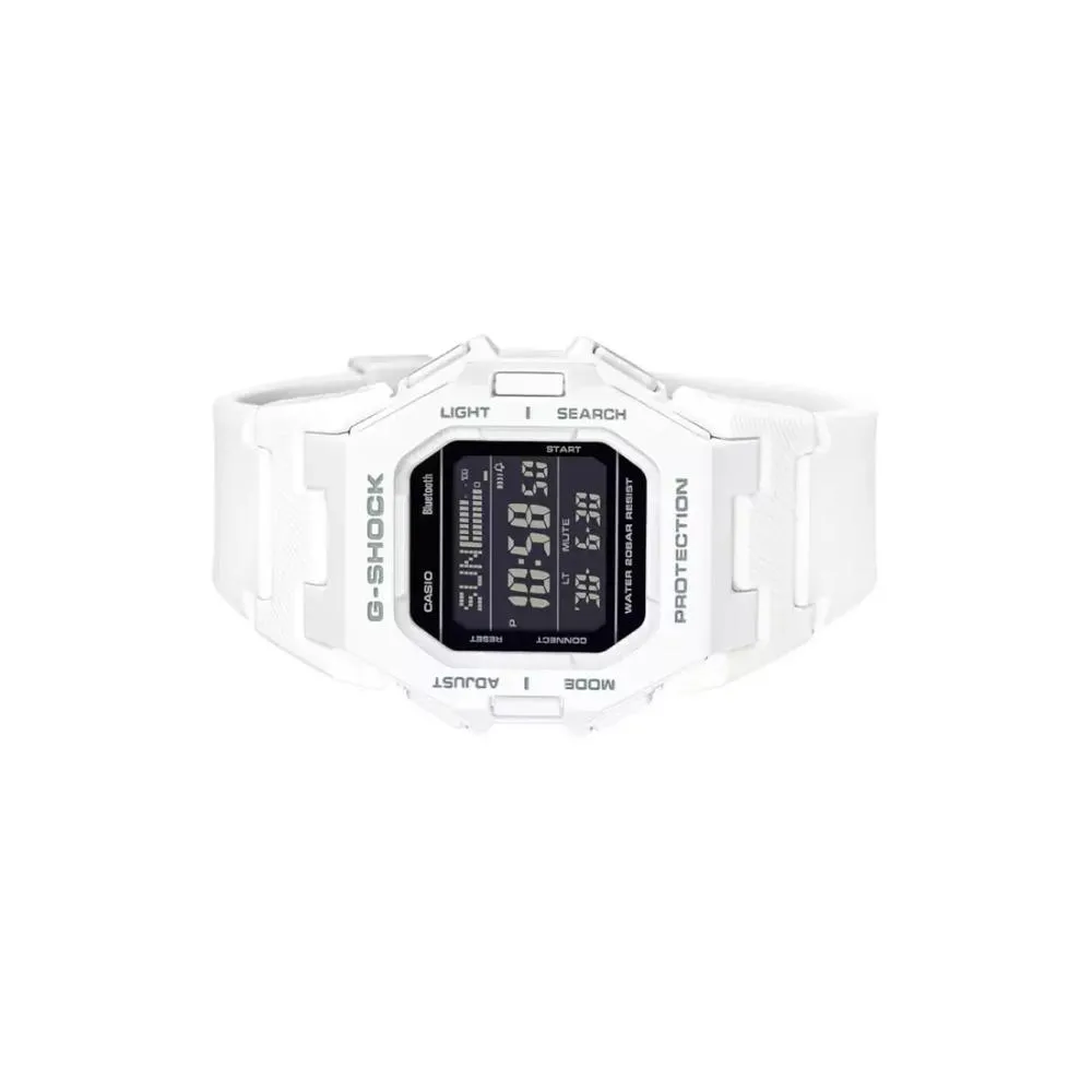   G-Shock Digital Bluetooth Connects White Resin Strap Men's Watch GD-B500-7DR