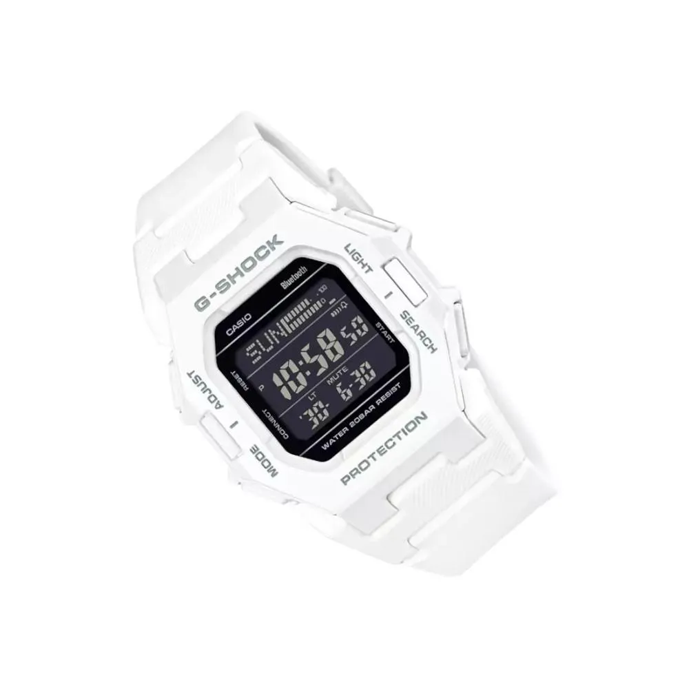   G-Shock Digital Bluetooth Connects White Resin Strap Men's Watch GD-B500-7DR