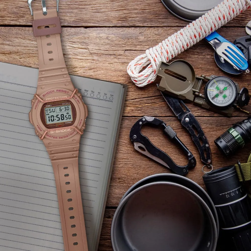   G-Shock Digital Brown Resin Strap Men Watch DW-5700PT-5DR