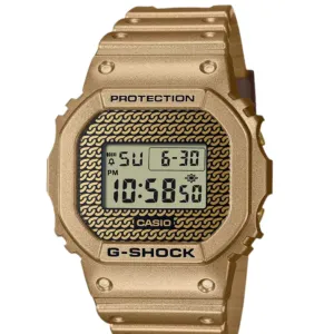 Casio G-Shock Digital Gold Resin Strap Men Watch DWE-5600HG-1DR-P 