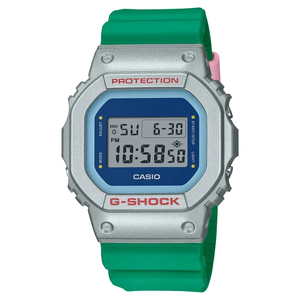 Casio G-Shock Digital Green Resin Strap Unisex Watch DW-5600EU-8A3DR-P 