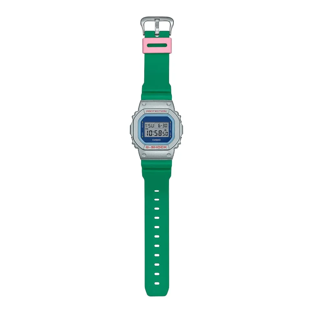   G-Shock Digital Green Resin Strap Unisex Watch DW-5600EU-8A3DR