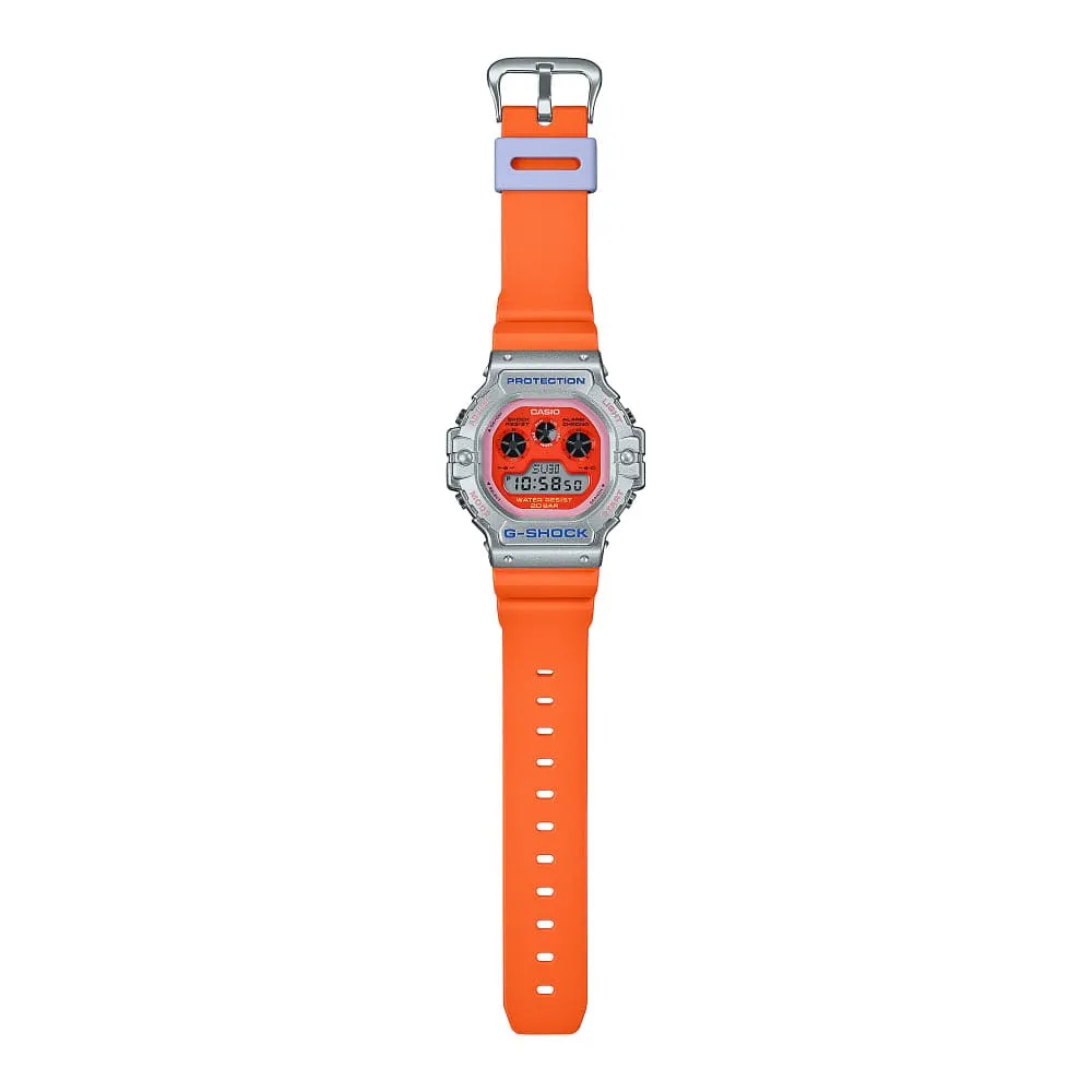  G-Shock Digital Orange Resin Strap Unisex Watch DW-5900EU-8A4DR