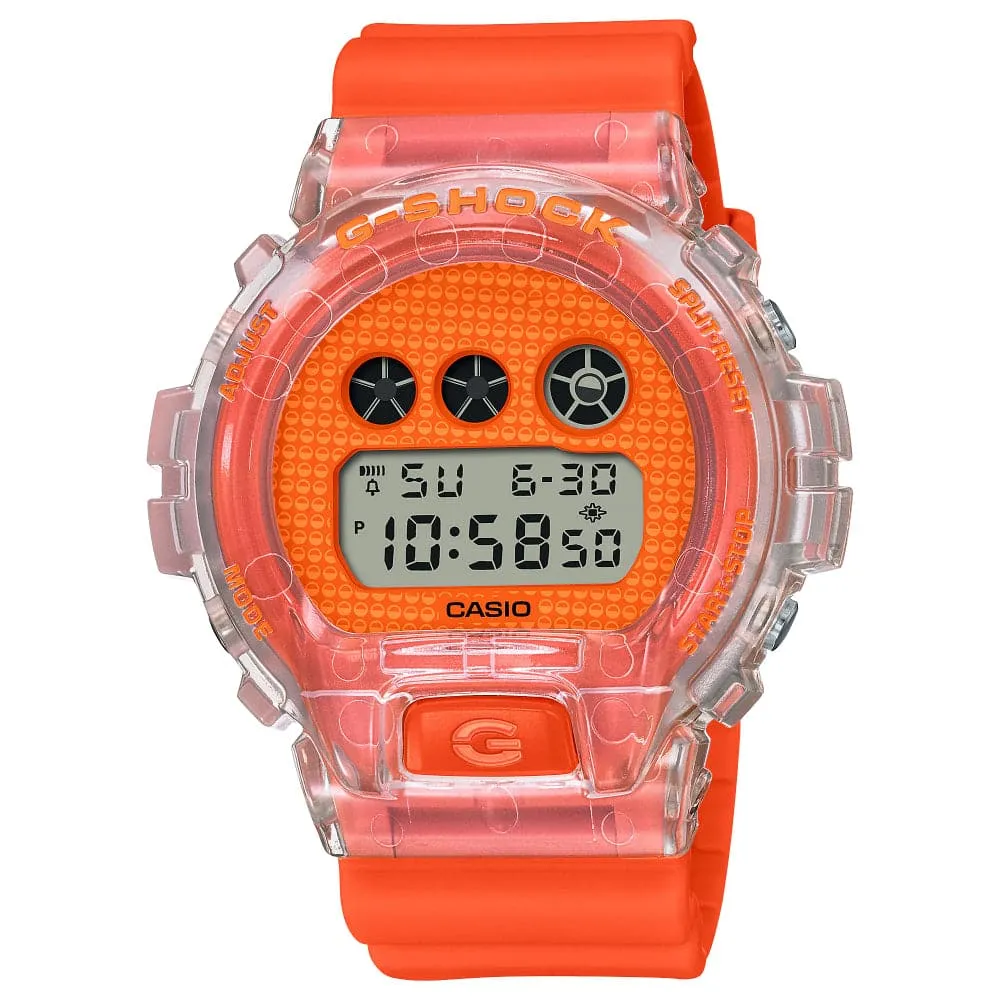 Casio G-Shock Digital Orange Resin Strap Unisex Watch DW-6900GL-4DR 
