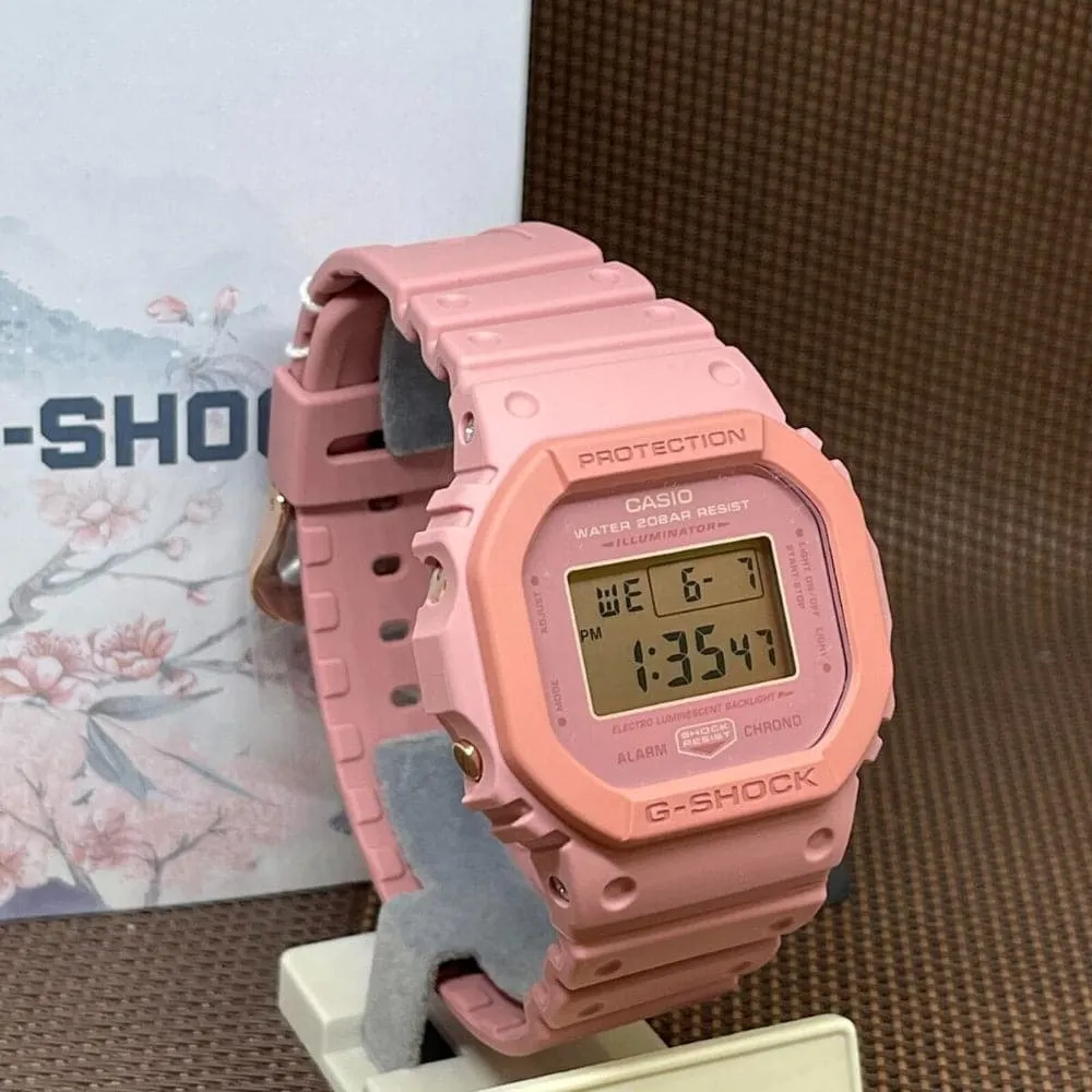   G-Shock Digital Pink Resin Strap Women Watch DW-5610SL-4A4DR