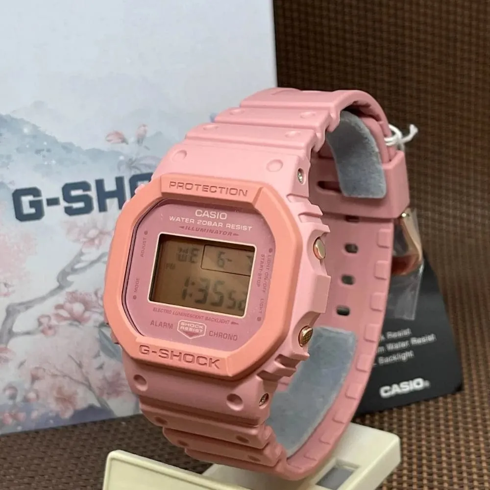   G-Shock Digital Pink Resin Strap Women Watch DW-5610SL-4A4DR