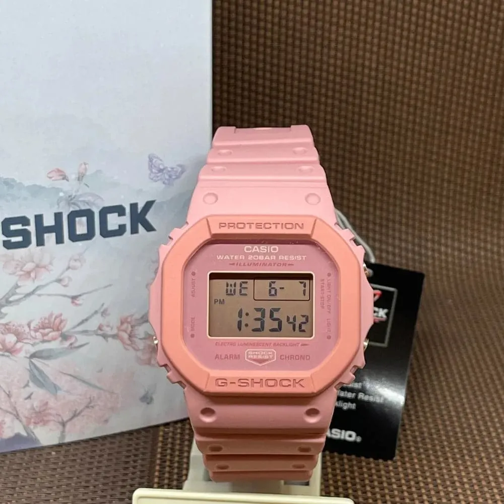   G-Shock Digital Pink Resin Strap Women Watch DW-5610SL-4A4DR