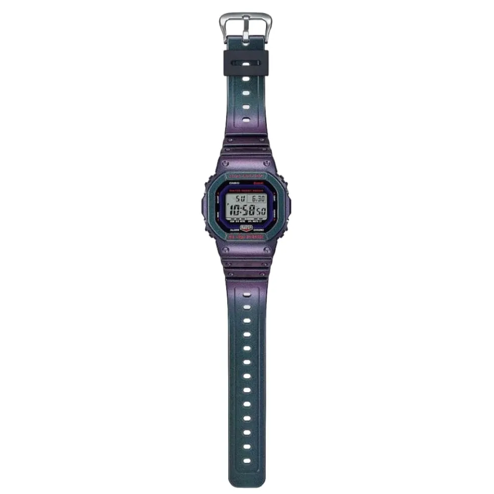   G-Shock Digital Purple Resin Strap Unisex Watch DW-B5600AH-6DR
