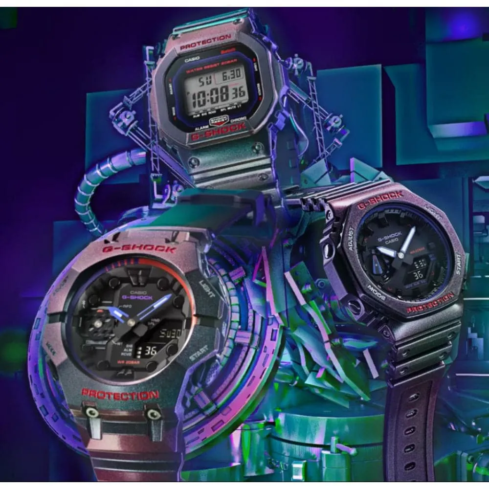   G-Shock Digital Purple Resin Strap Unisex Watch DW-B5600AH-6DR