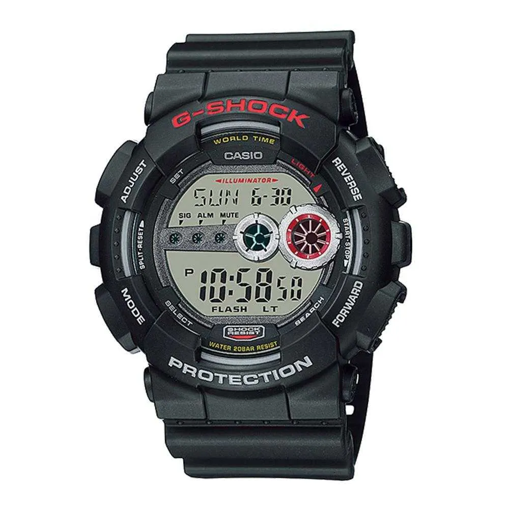 Casio G-Shock Digital Shock Resistant Black Resin Band Men's Watch GD-100-1ADR 