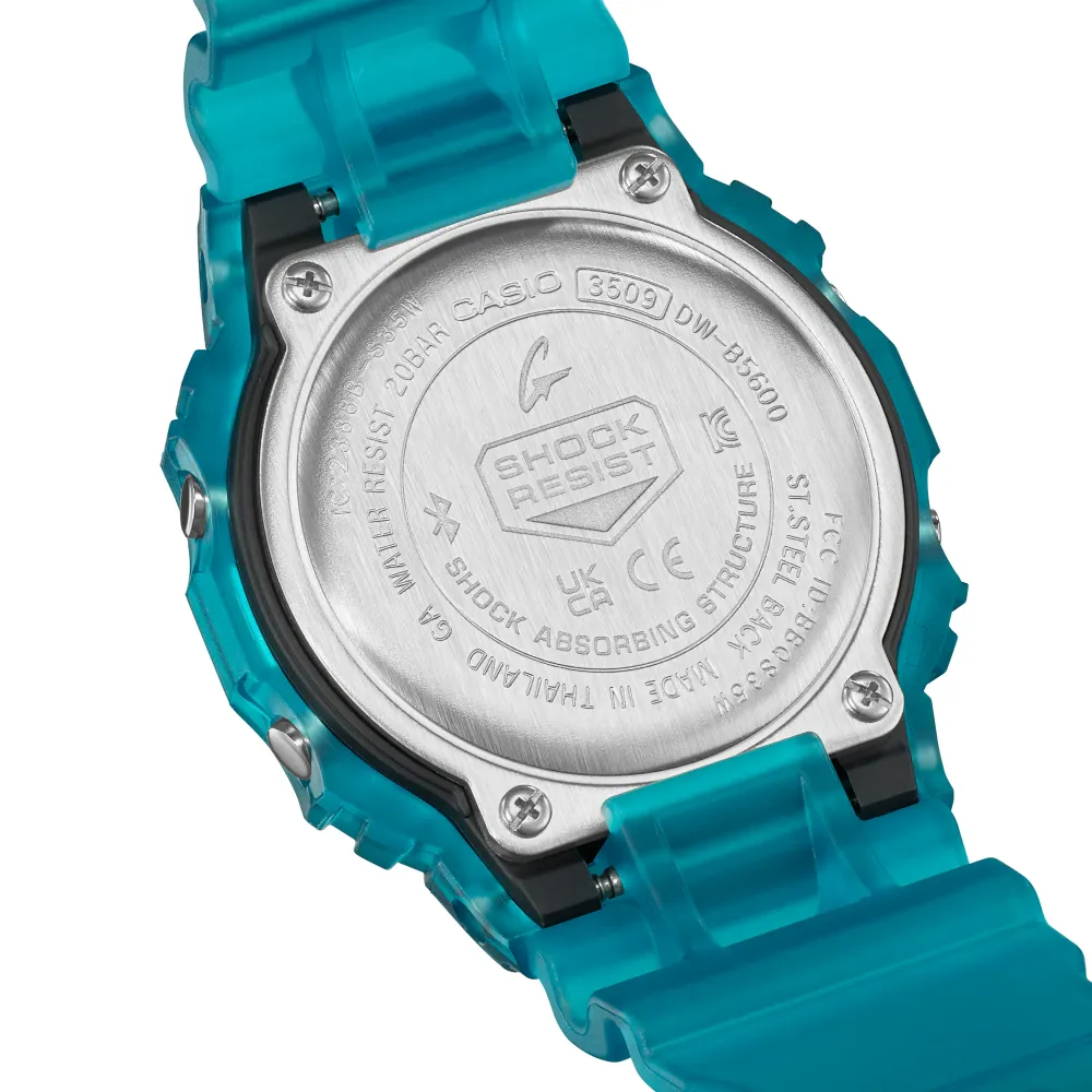   G-Shock Digital Transparent Color Resin Strap Men Watch DW-B5600G-2DR