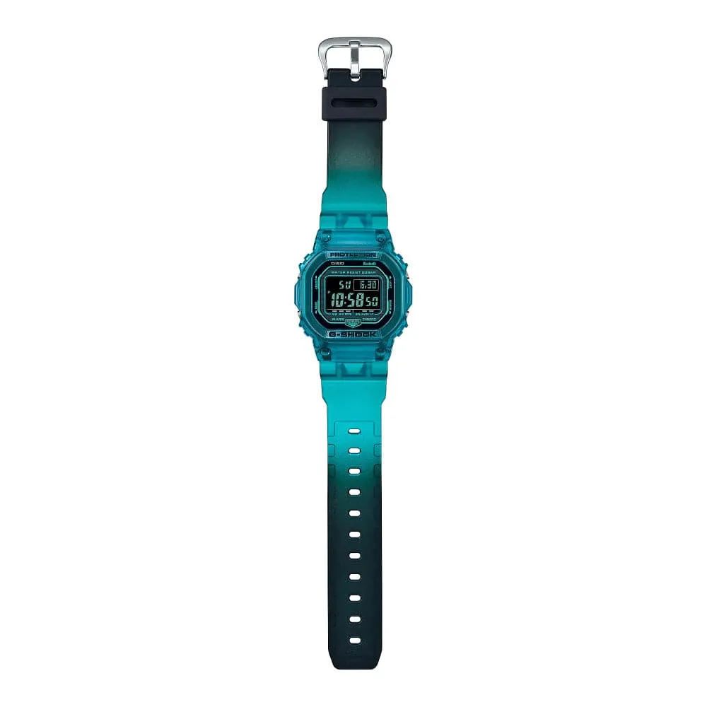   G-Shock Digital Transparent Color Resin Strap Men Watch DW-B5600G-2DR